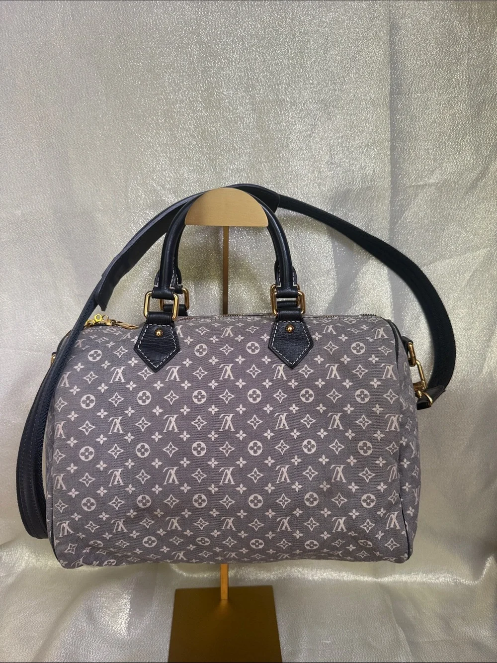 Louis Vuitton Encre Idylle Monogram Speedy Bandouliere 30 with crossbody strap